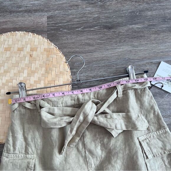 Nwt Bella Dahl 100% linen Cargo mini skirt in palm green size M womens - Picture 5 of 9